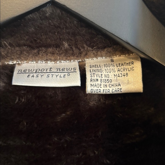 VTG Newport News Suede and faux fur coat - S, brown - Picture 6 of 6